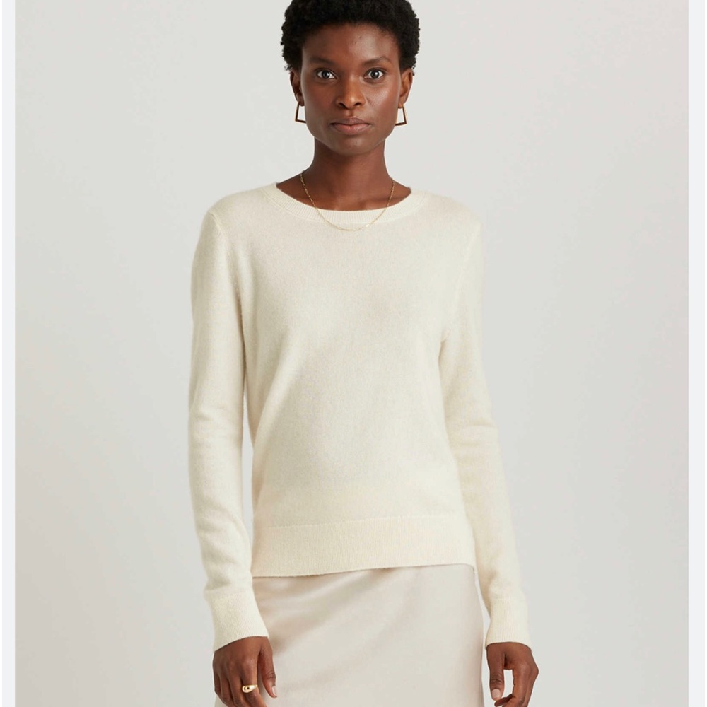 Quince Cream Crew Neck Sweater
